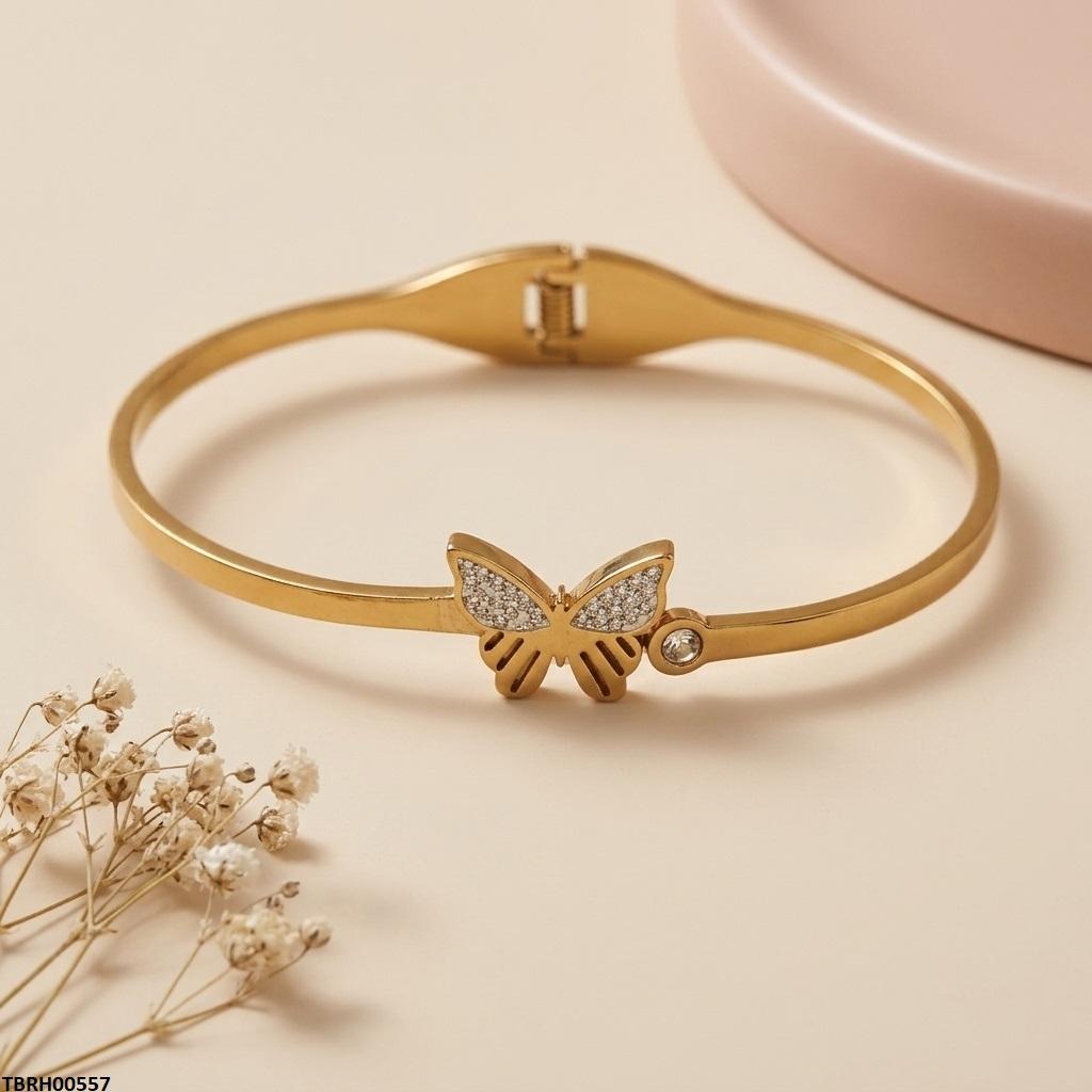 Butterfly Stone Stainless Steel Bracelet Adjustable