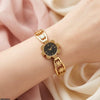 Round Clock Stainless Steel Bracelet Adjustable