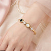 Round Stone Stainless Steel Bracelet Adjustable