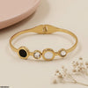 Round Stone Stainless Steel Bracelet Adjustable