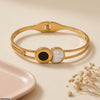 Round Moon Stainless Steel Bracelet Adjustable
