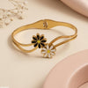Double Flower Stainless Steel Bracelet Adjustable