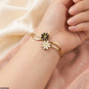 Double Flower Stainless Steel Bracelet Adjustable