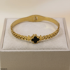 Clover Stainless Steel Bracelet Adjustable