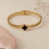Clover Stainless Steel Bracelet Adjustable