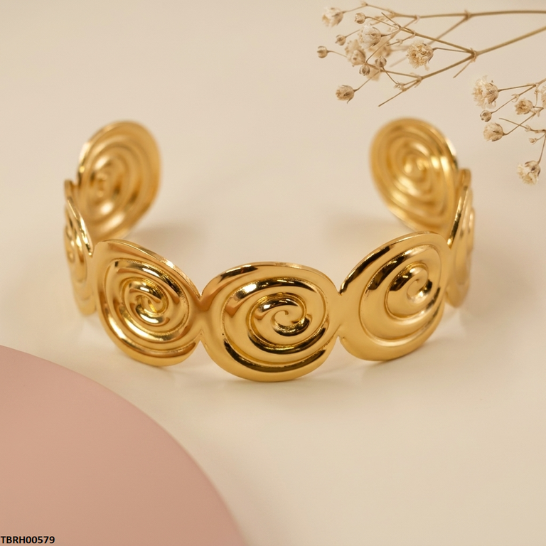 Spiral Design Stainless Steel Bracelet Adjustable