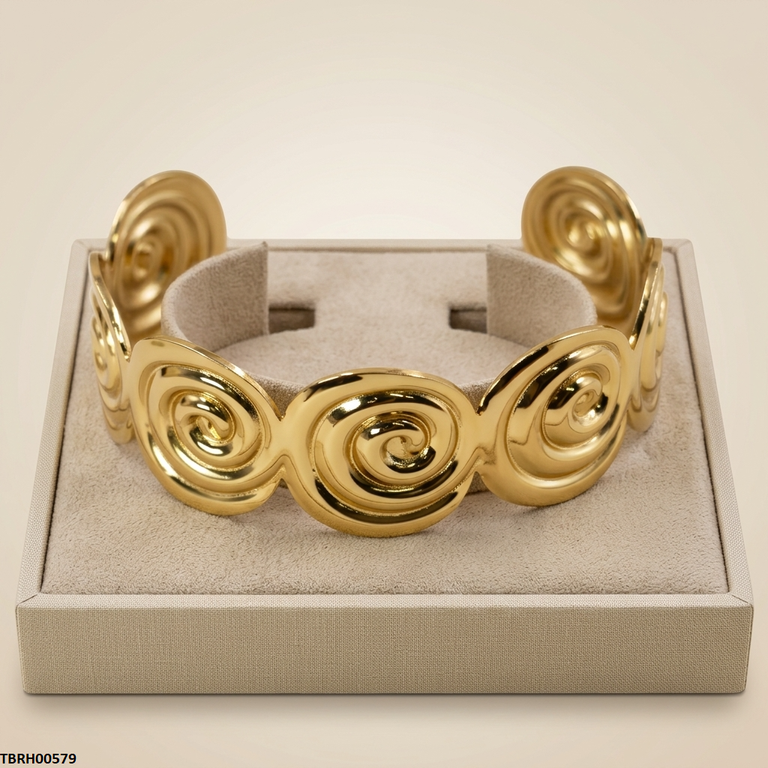 Spiral Design Stainless Steel Bracelet Adjustable
