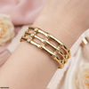Multi Layer Link Stainless Steel Cuff Bracelet Adjustable