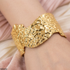 Hammered Design Stainless Steel Cuff Bracelet Adjustable