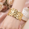 Flower Stainless Steel Cuff Bracelet Adjustable