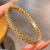 Round Link Stone Bracelet Openable
