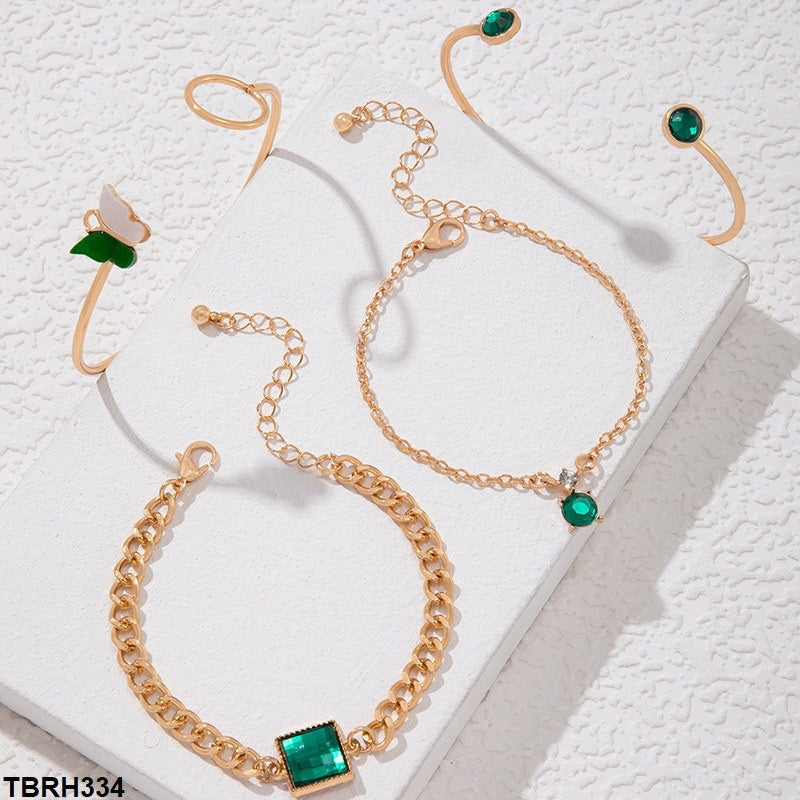 Butterfly/Square/Round Bracelet Set