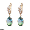Oval Drop Earrings