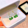 Rectangle Flower Earrings