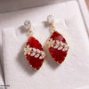 Marquise/Leaf Zircon Flower Earrings