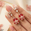 Tear/Flower Zircon Earrings