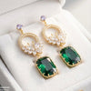 Butterfly/Rectangle Drop Zircon Earrings
