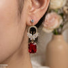 Butterfly/Rectangle Drop Zircon Earrings