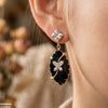 Square/Marquise Drop Zircon Earrings
