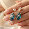 Square/Marquise Drop Zircon Earrings