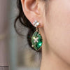 Square/Marquise Drop Zircon Earrings