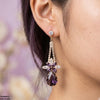 Flower/Tear Drop Zircon Earrings