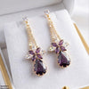 Flower/Tear Drop Zircon Earrings
