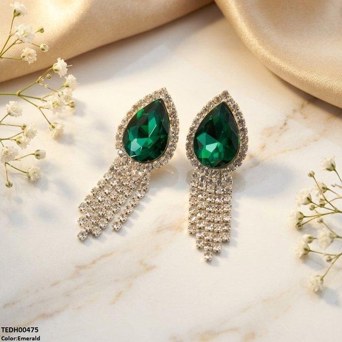 Tear Layered Drop Earrings