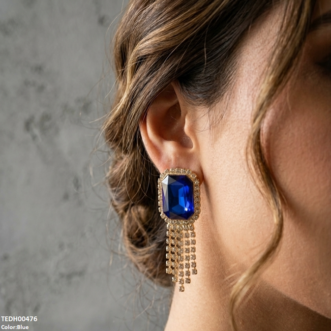 Rectangle Layered Drop Earrings
