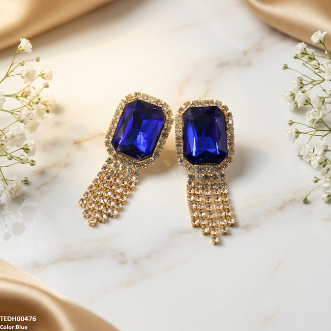 Rectangle Layered Drop Earrings