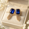 Rectangle Layered Drop Earrings