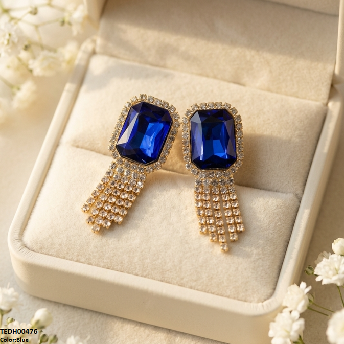 Rectangle Layered Drop Earrings