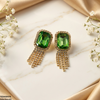Rectangle Layered Drop Earrings