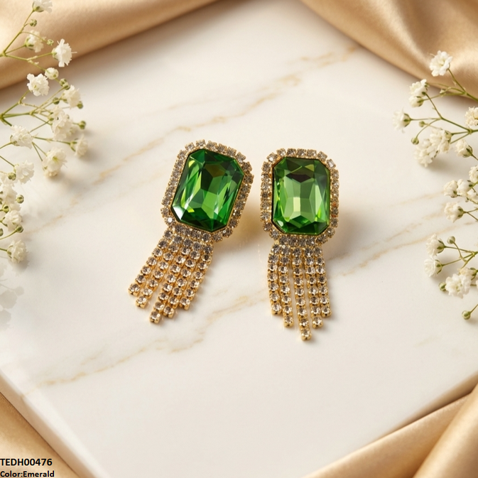 Rectangle Layered Drop Earrings