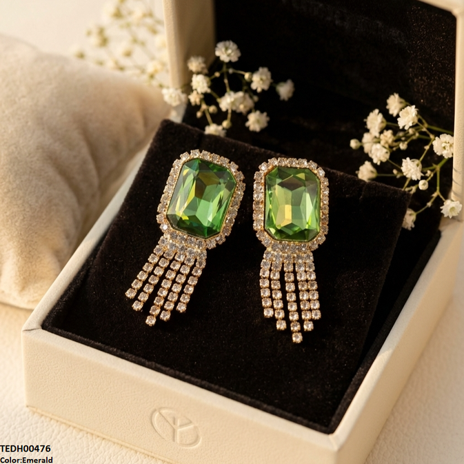 Rectangle Layered Drop Earrings