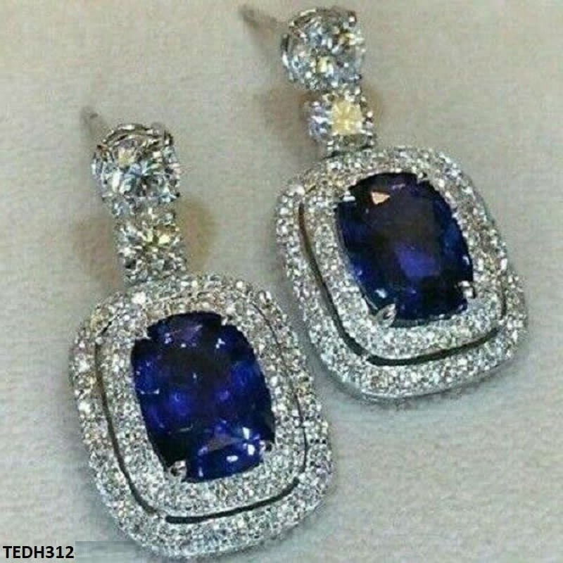 Surrounding Layer Cushion Drop Earrings