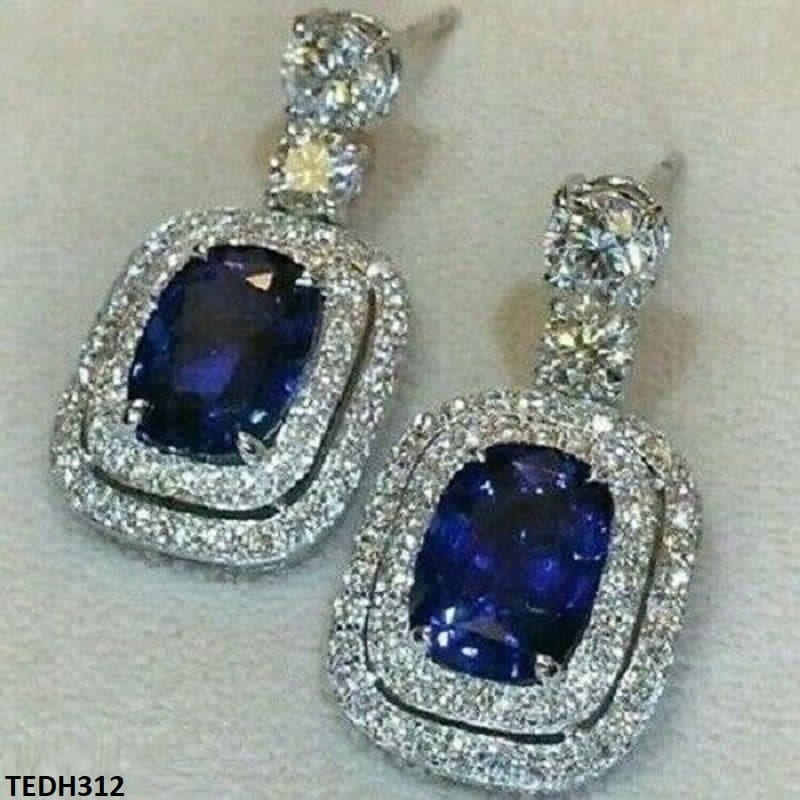 Surrounding Layer Cushion Drop Earrings