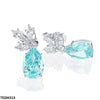 White & Aqua Pear Drop Earrings