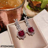 Tear Square Drop Earrings Pair