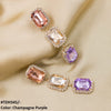 Cubic Rectangle Teardrop Earrings Pair