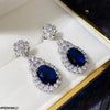 Oval Cushion Drop Earrings Pair