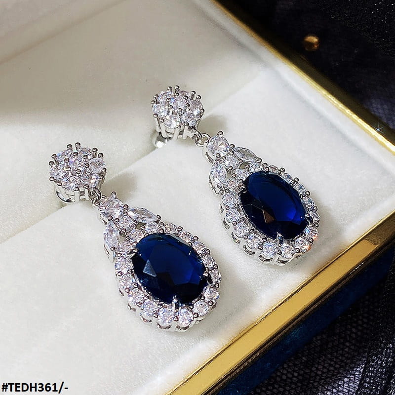 Oval Cushion Drop Earrings Pair