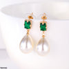 Pear Pearl Drop Ear Pair