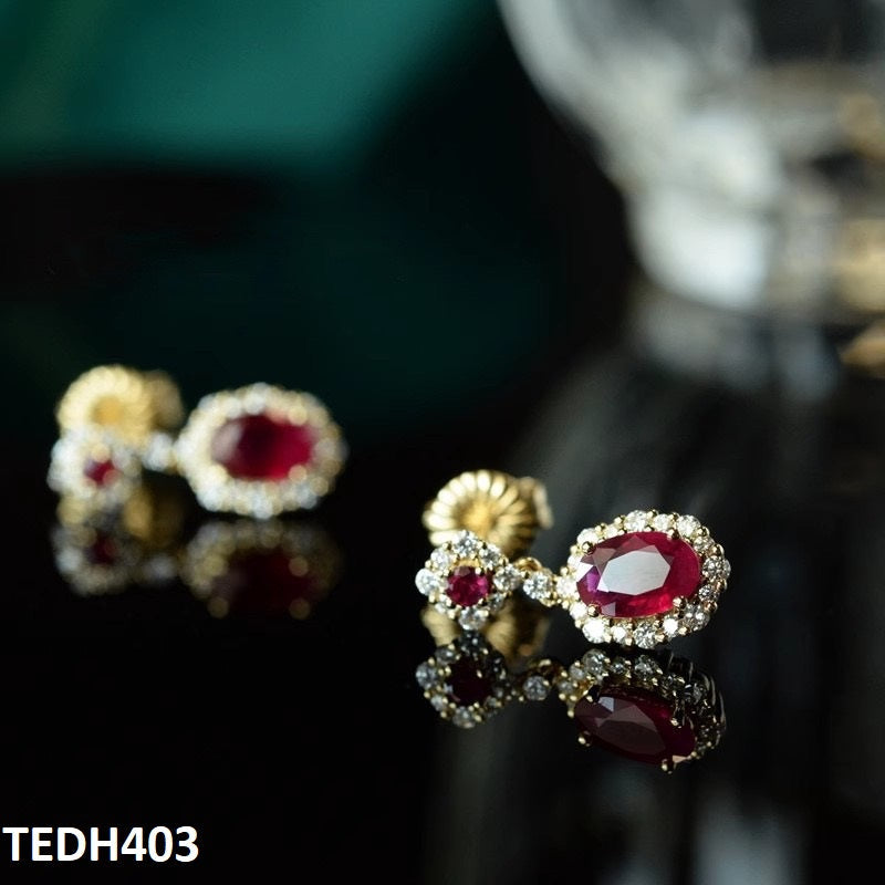 Oval/Flower Drop Zircon Earrings