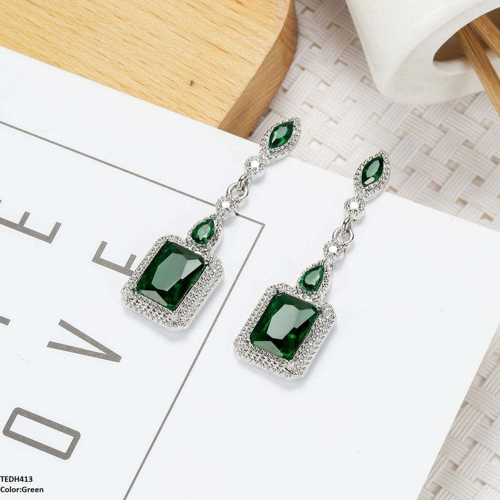 Marquise/Square Drop Earrings