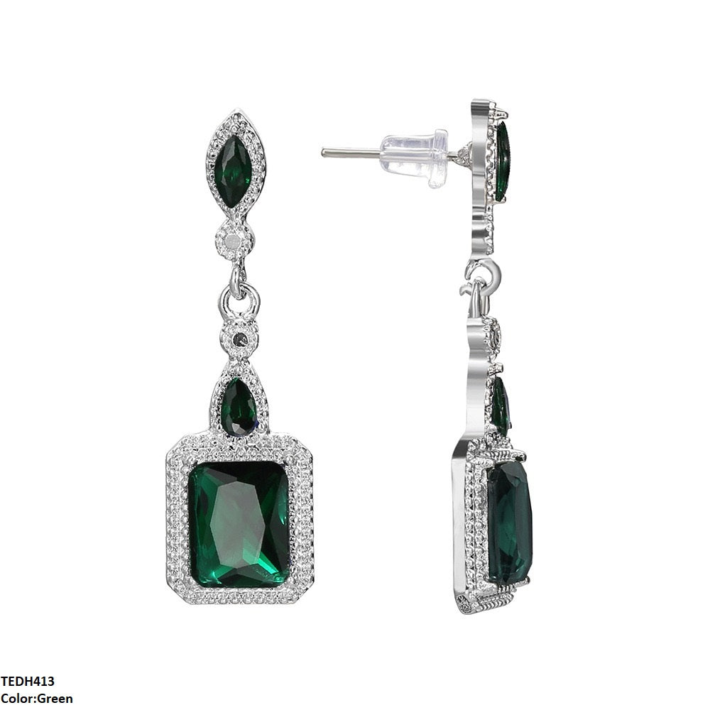Marquise/Square Drop Earrings