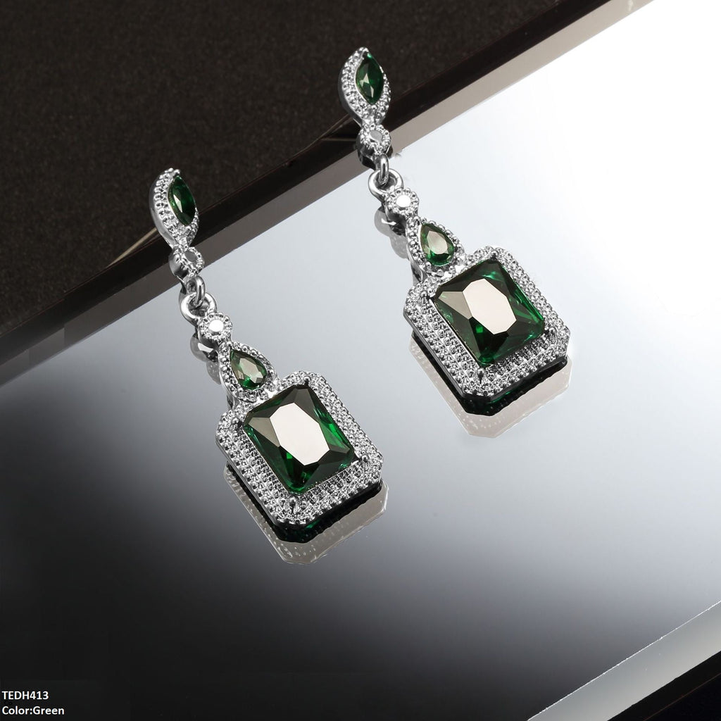 Marquise/Square Drop Earrings