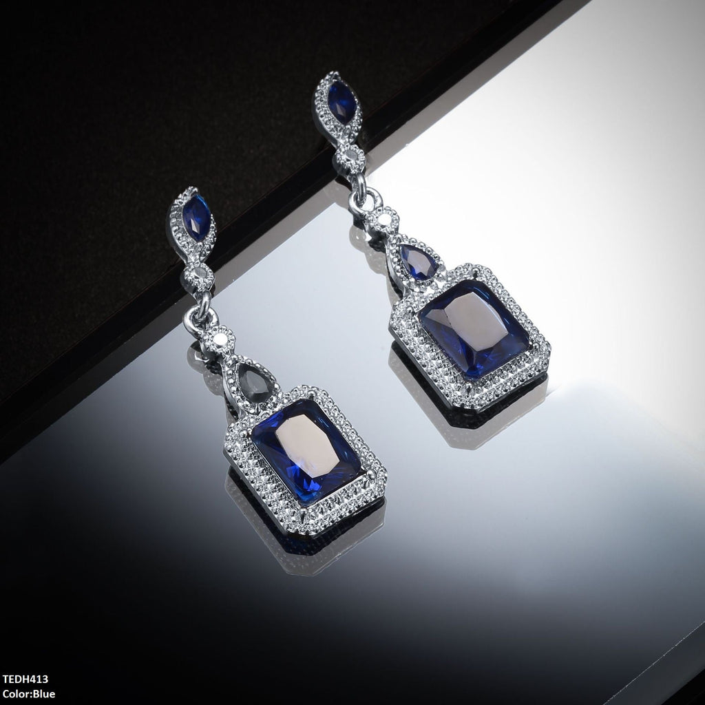 Marquise/Square Drop Earrings