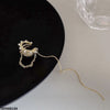 Pearl Stone Chain Drop Ear Cuff Single