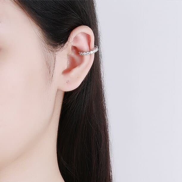 C Sterling Ear Cuff Pair